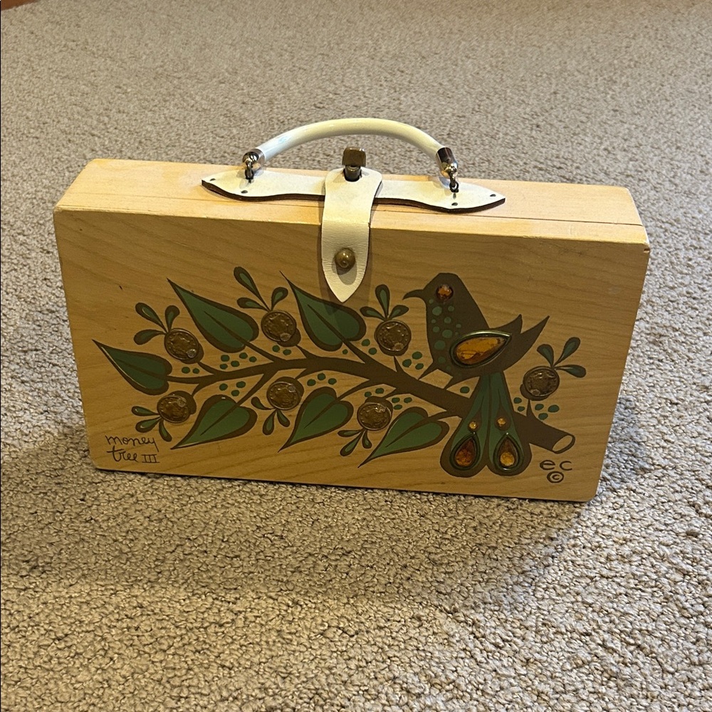Vintage Enid Collin’s Money Tree Wooden Handbag